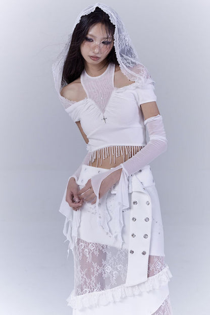 Ethereal White Lace Dream Hoodie