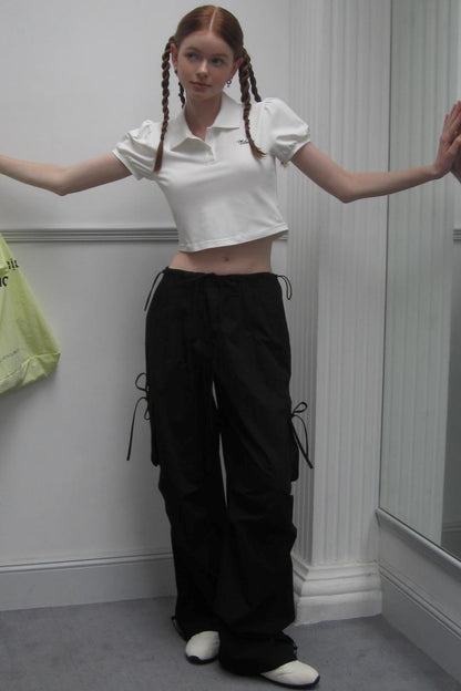 Retro Wide-Leg Work Pants