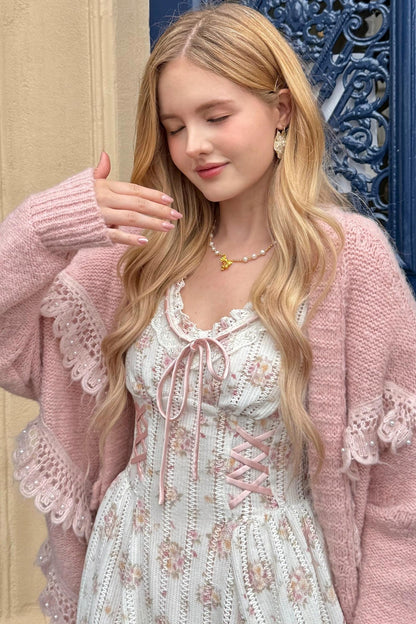 Slimming Rose V-Neck Dress