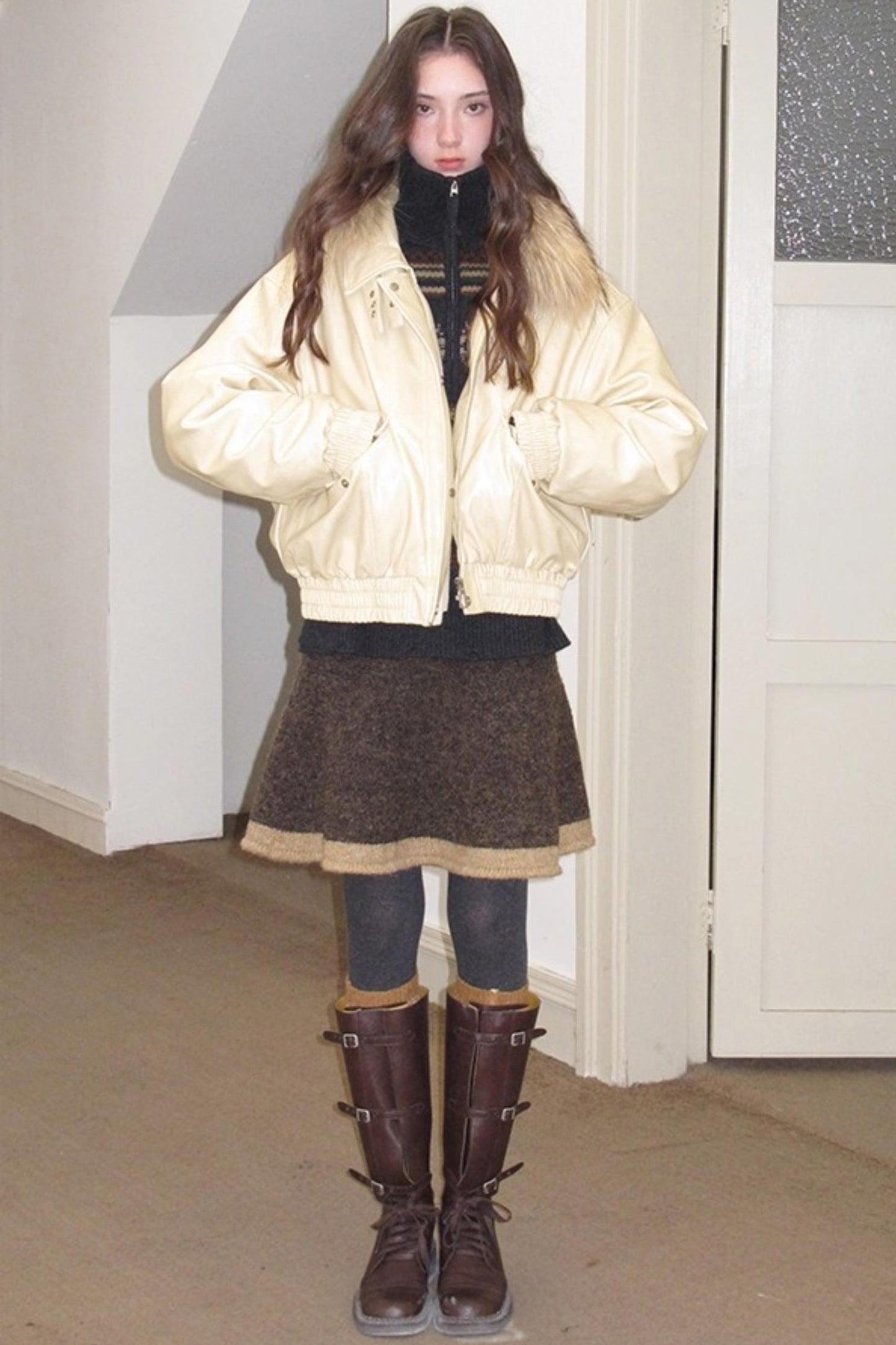 Fireplace Night Wool Sweater Set-Up