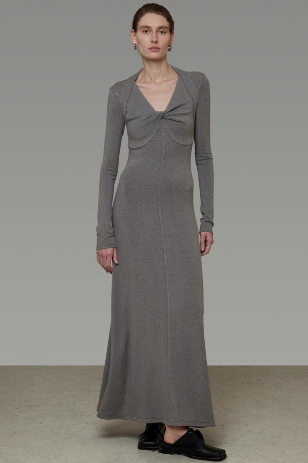 Slimming V-Neck Maxi Dress