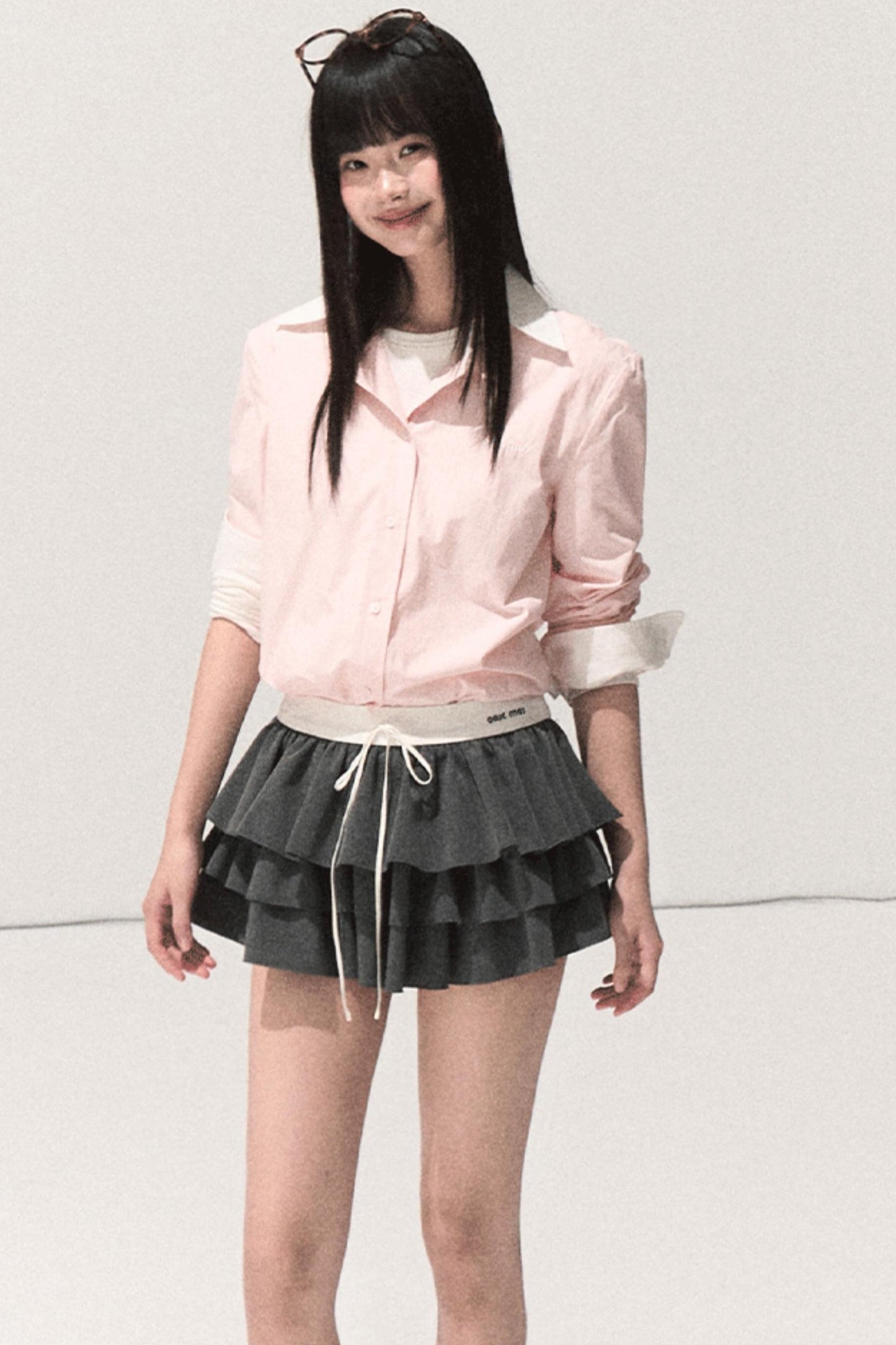 Shrine Plaid Woolen A-Line Skirt