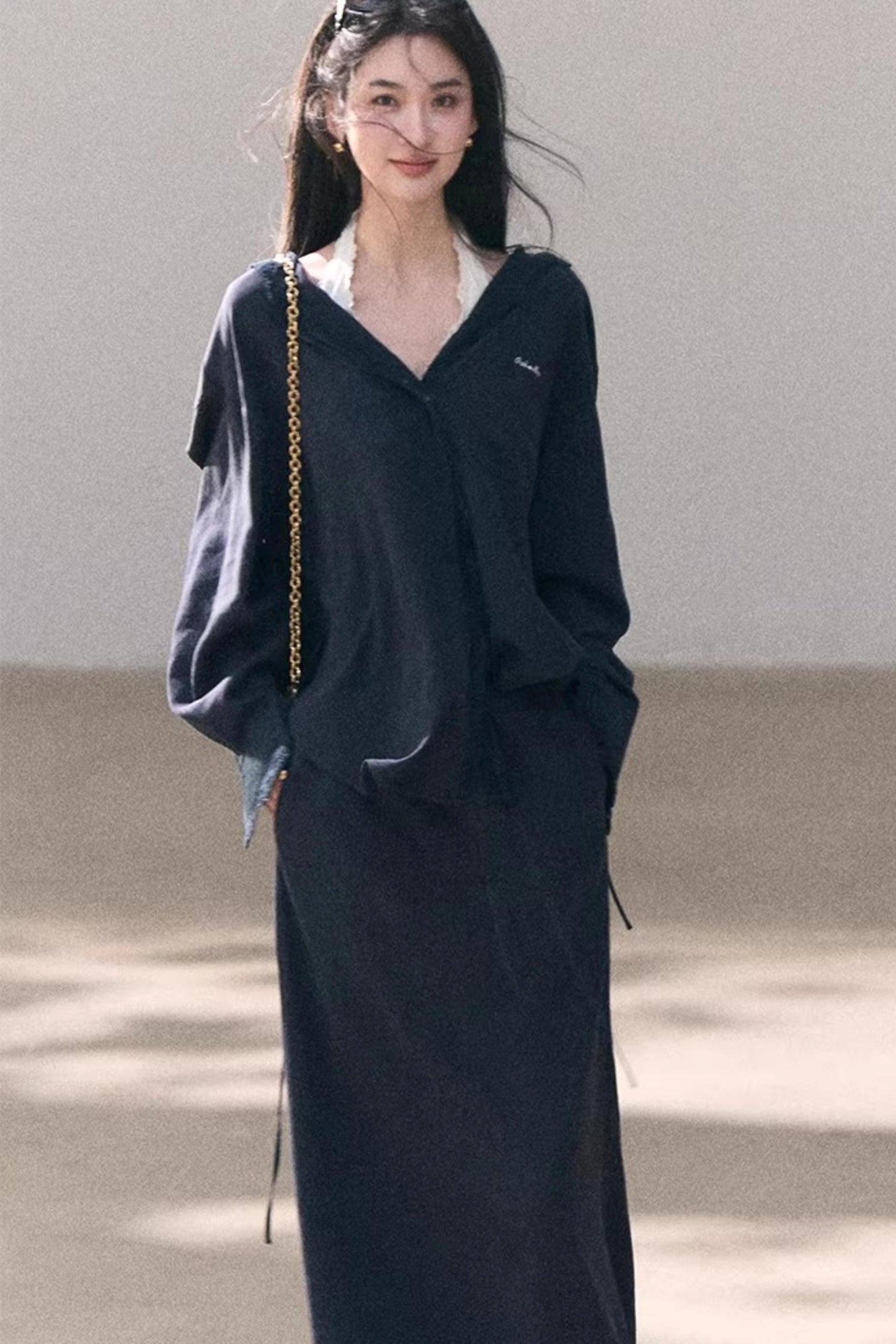 Lyocell Embroidered Lace Shirt Set-Up