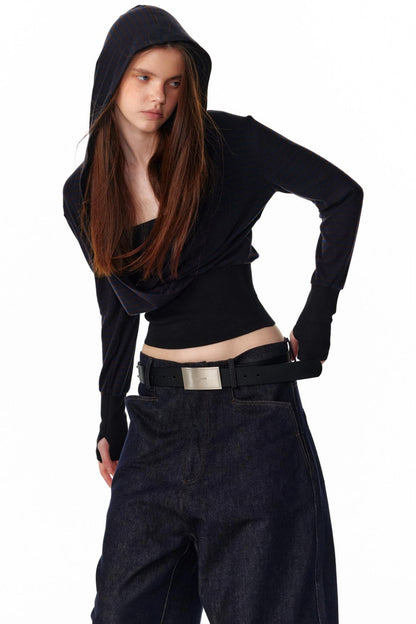 Slim Wool Striped Long Sleeve T-Shirt