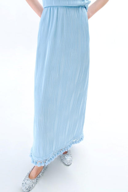 Blues Beach Fringed Vest Set-Up