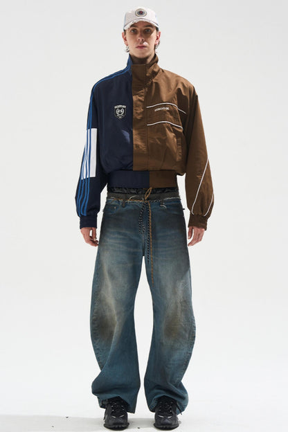 Casual Cropped Zip-Up Jacket