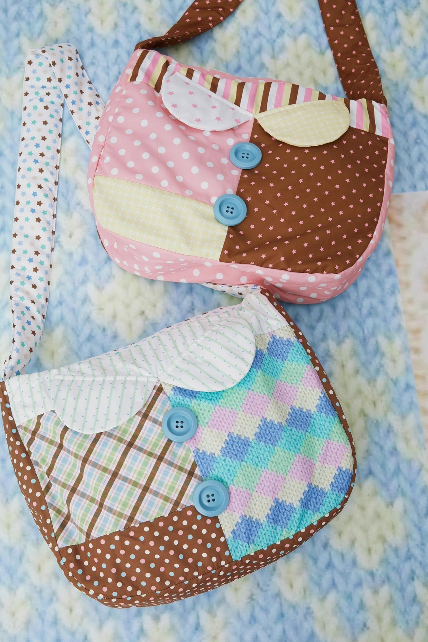 Two-Color Quilted Cotton Bag