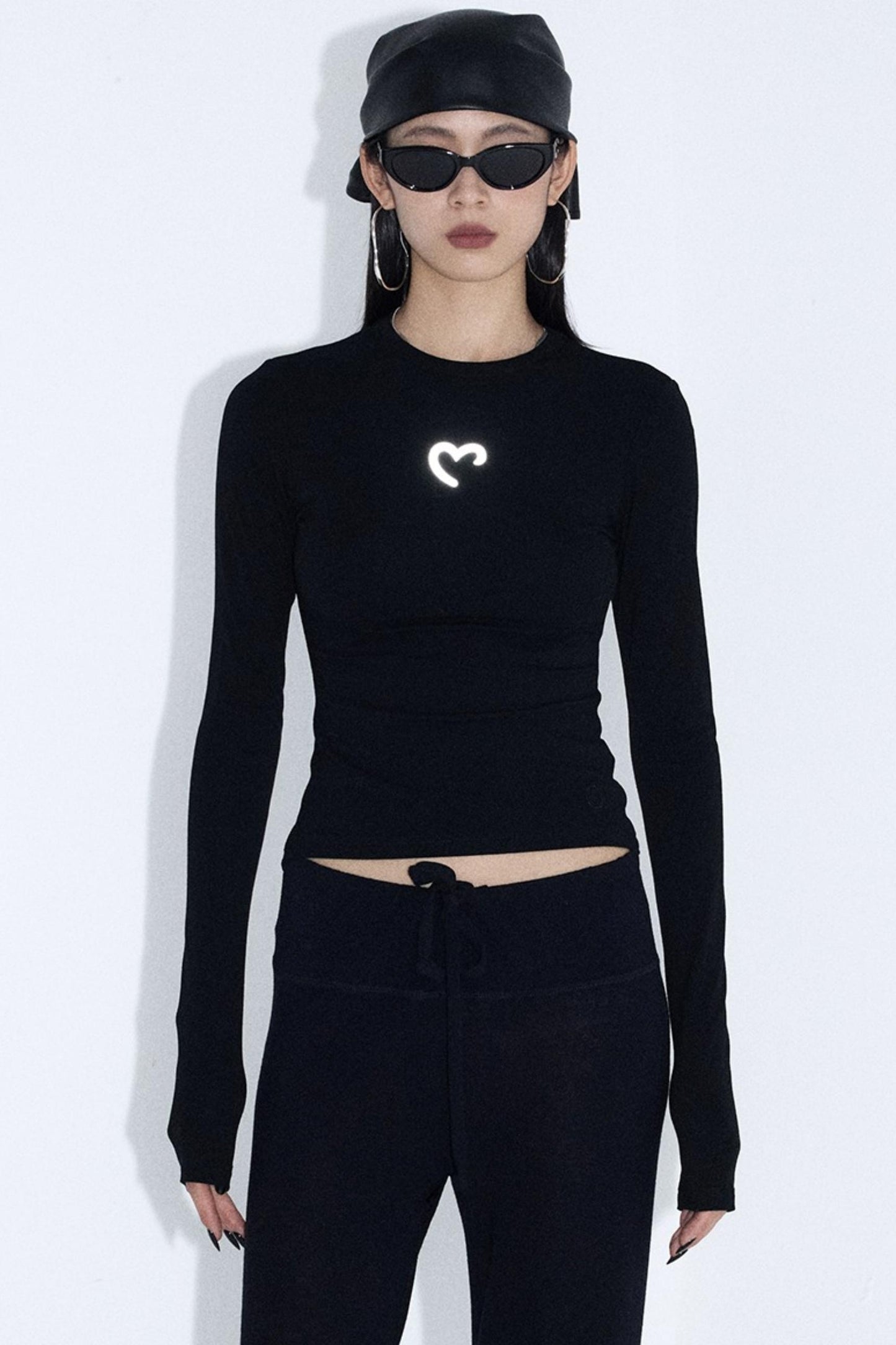 Love Black Base Layer Top