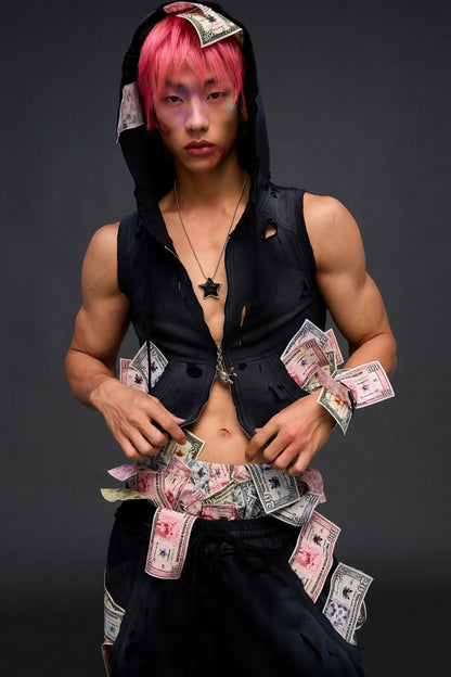 Money Printed Cargo Pants