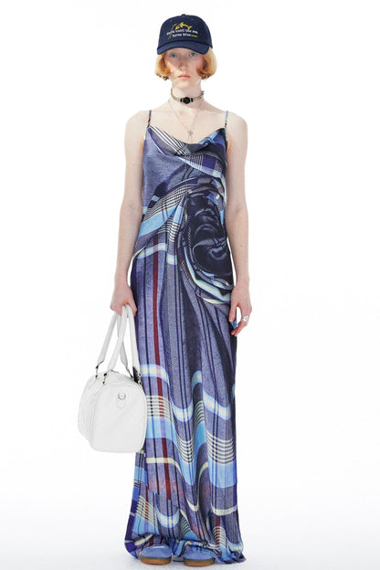 Twisted Halter Swing Dress