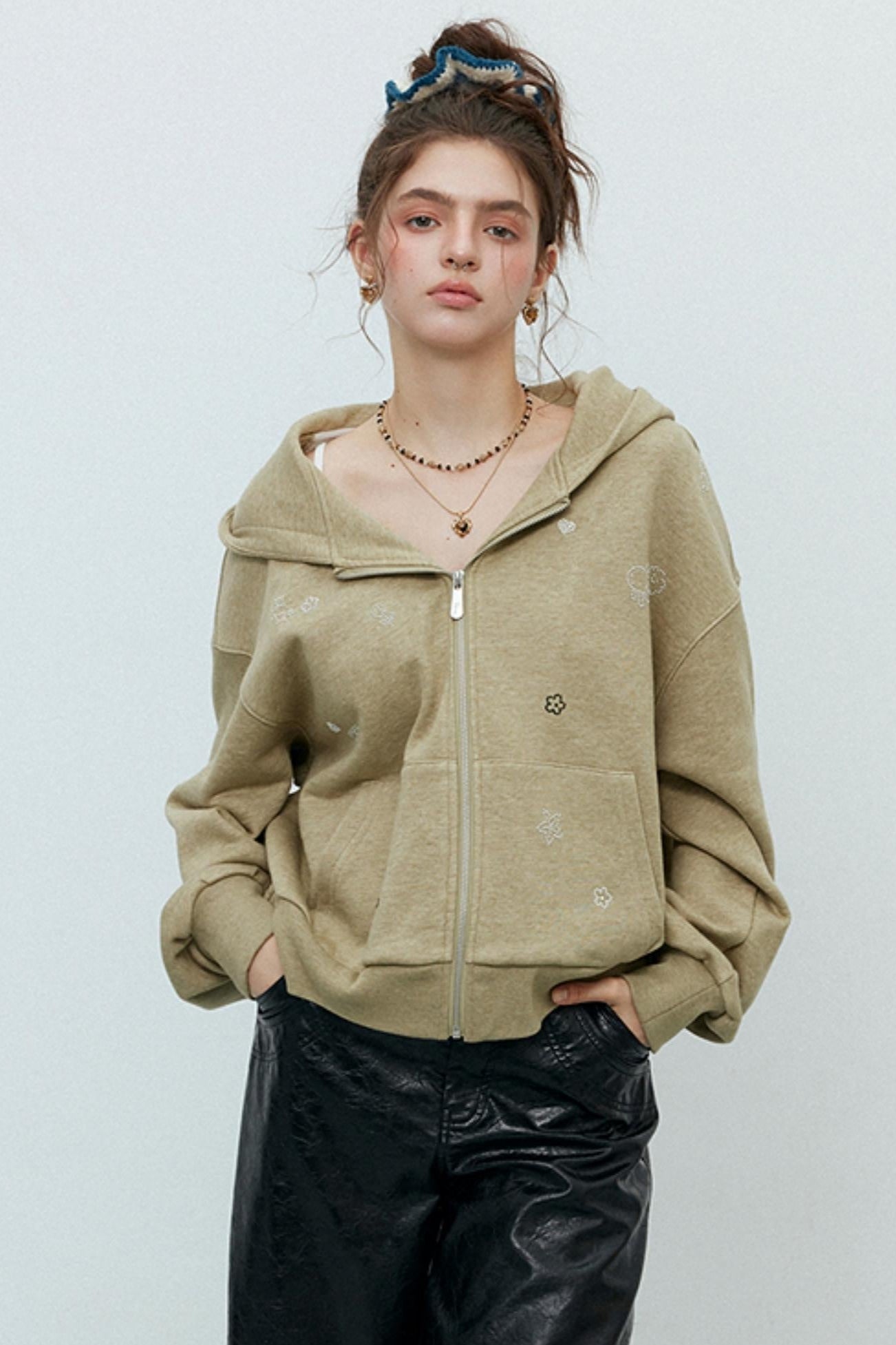 Light Green Hooded Sweatshirt