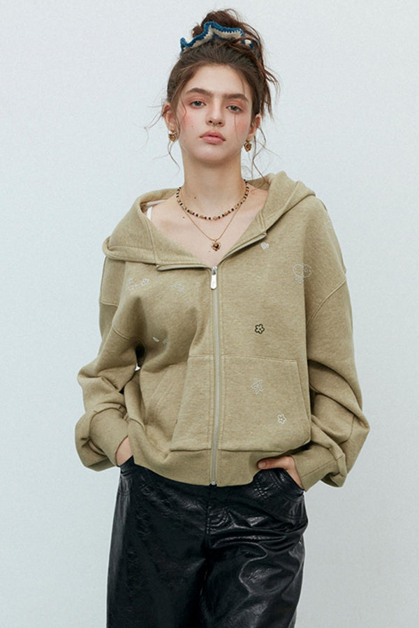 Light Green Hooded Sweatshirt