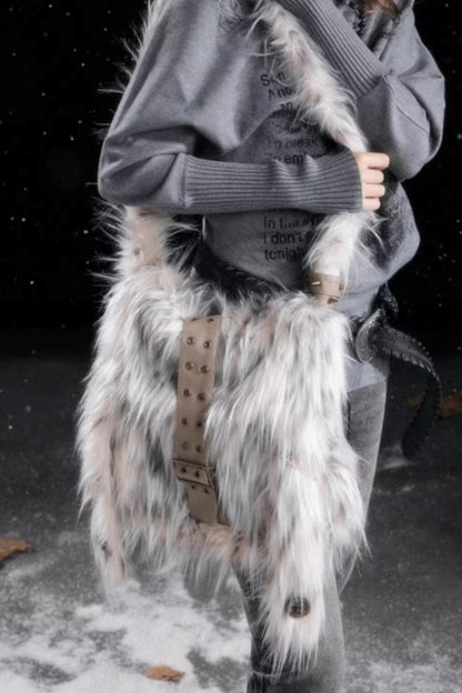 Punk Rabbit Ear Furry Bag