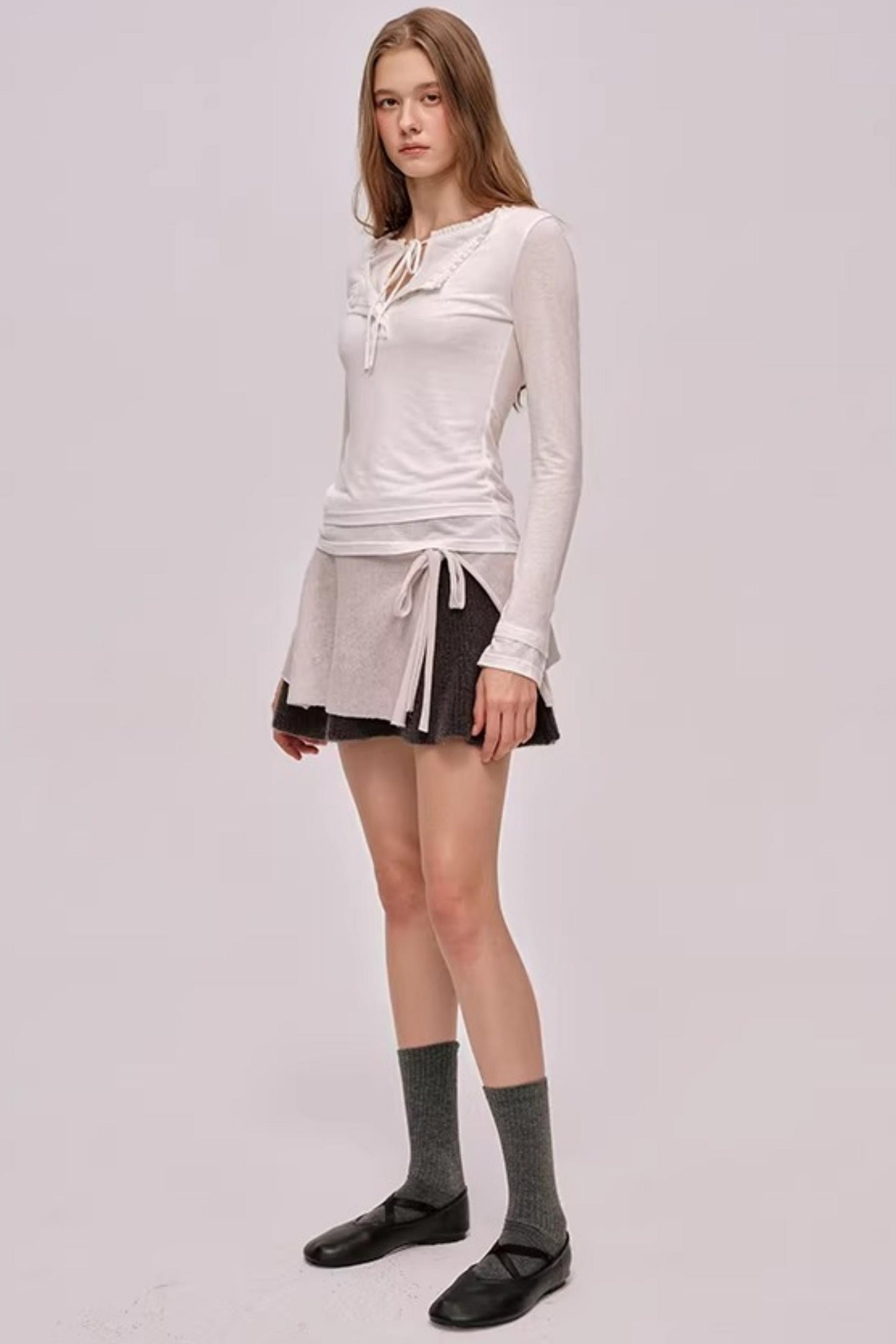 Layered Wave Lace Top