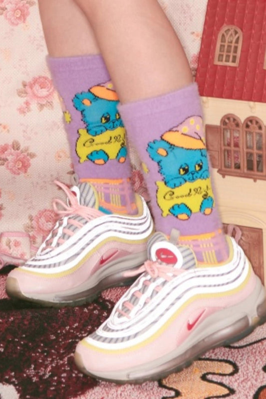 Vintage Peach Heart Socks