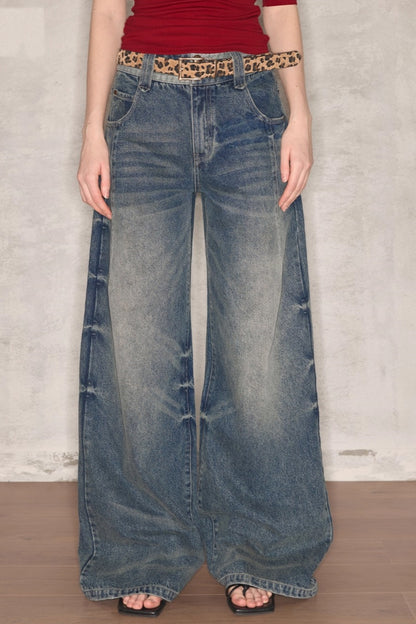 Retro Waist Loose Jeans