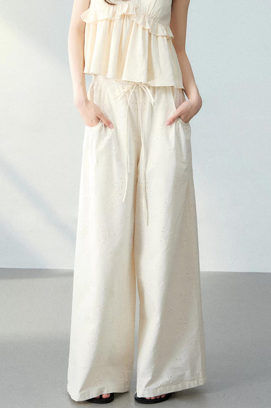 Lace Camisole Floral Pants