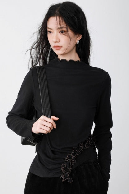 Dark Night Ruffle Top