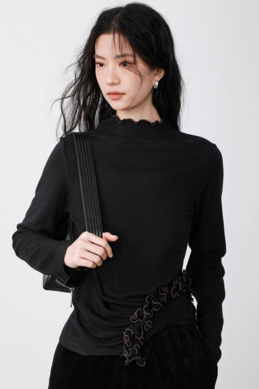 Dark Night Ruffle Top