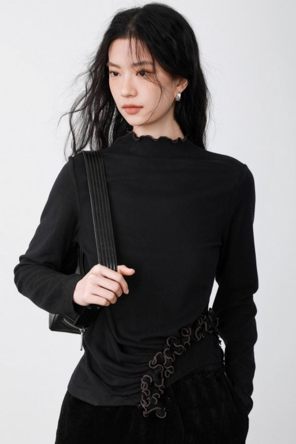 Dark Night Ruffle Top