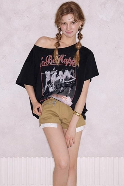 Retro A-Line Side Split Shorts