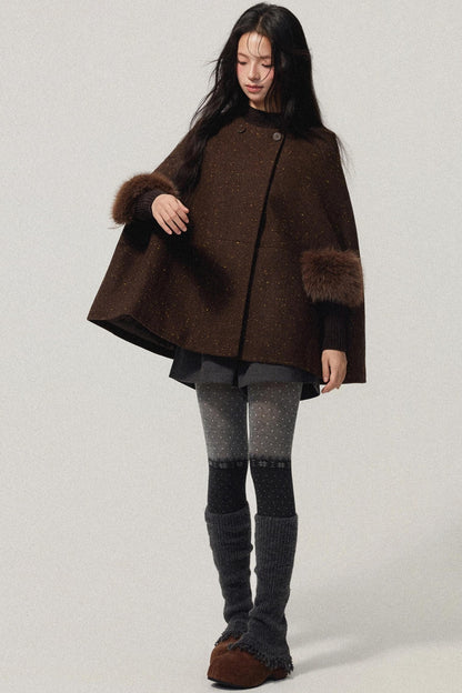 Detachable Corsage Turtleneck Sweater