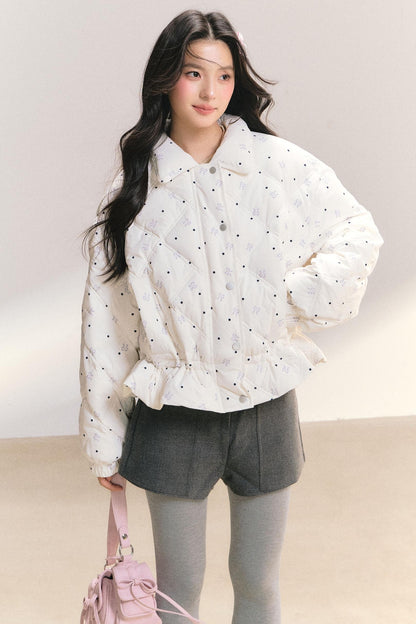 Lace Collar Down Jacket