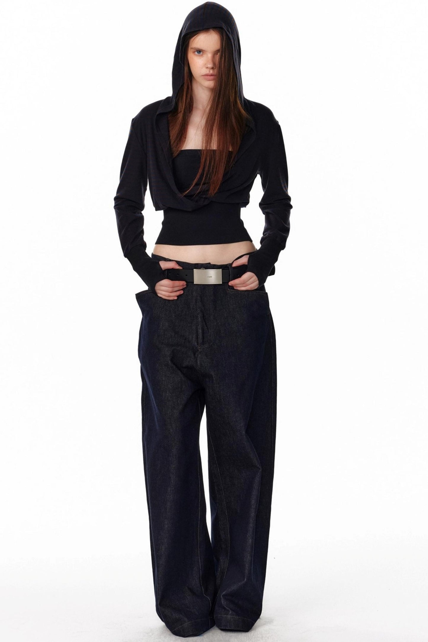 Vintage Wide Leg Denim Trousers