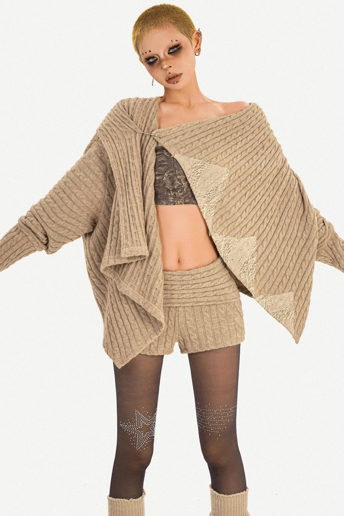 Knit Autumn Cardigan Set-Up