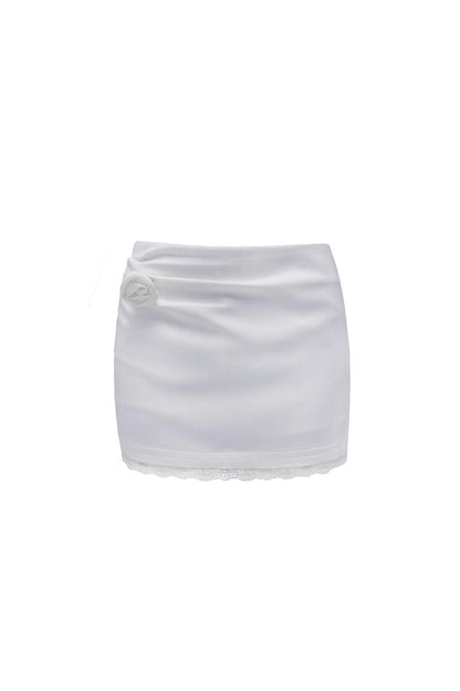 Lace Slash One-Shoulder Spring Skirt Set-Up