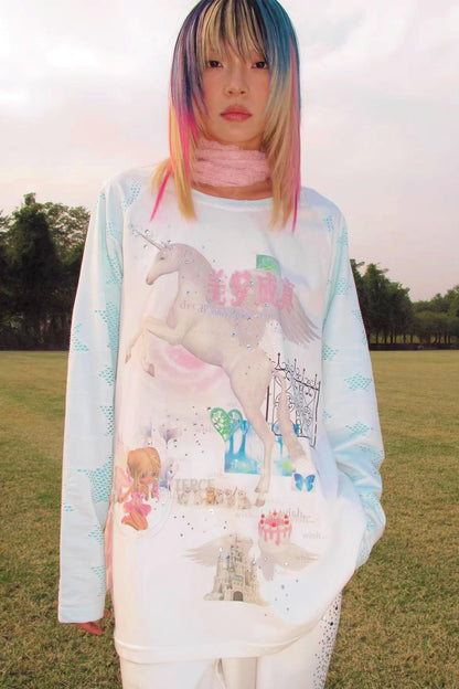Unicorn Dreams Raglan-Top