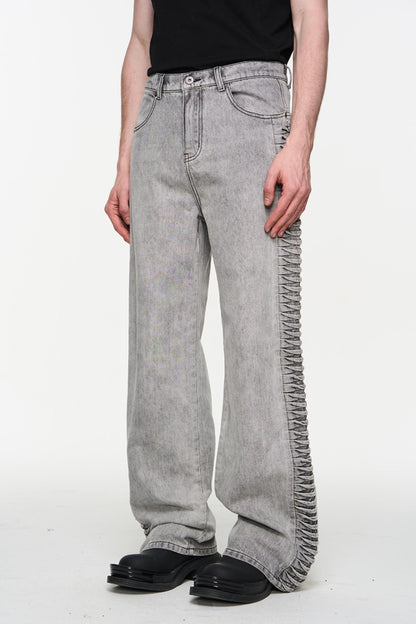 Relaxed Straight Denim Trousers
