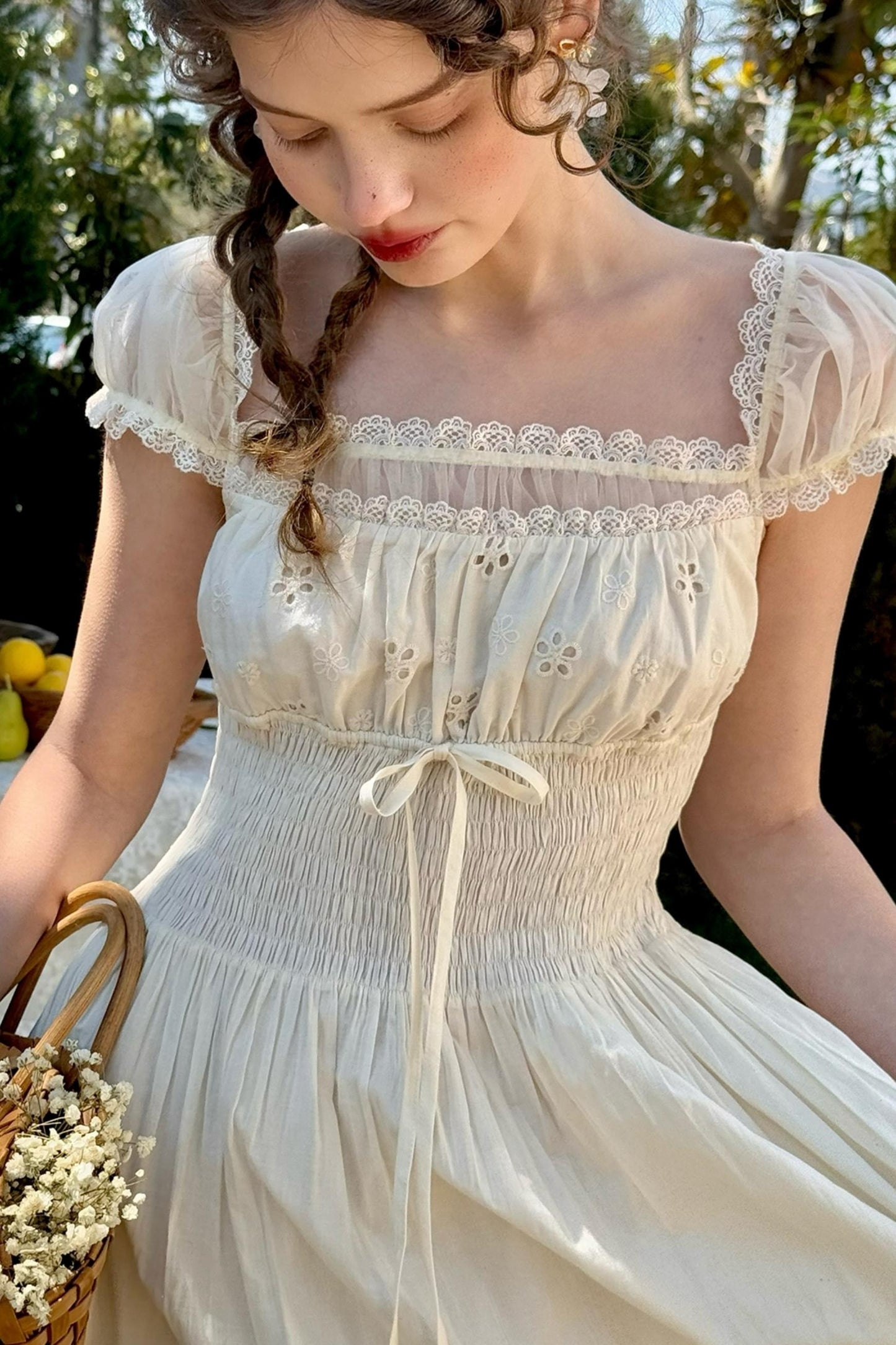 Whimsical White Rabbit Summer Dress