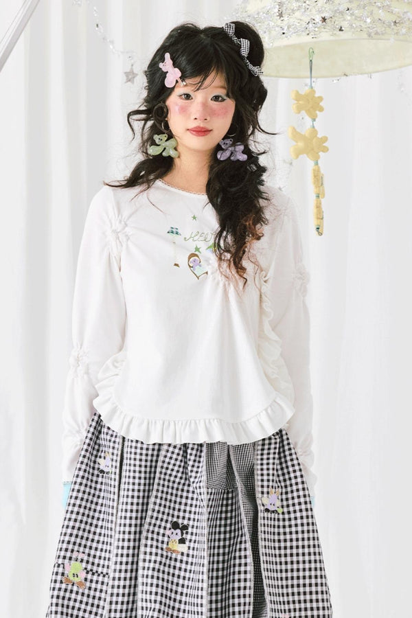 White Ruffle T-Shirt