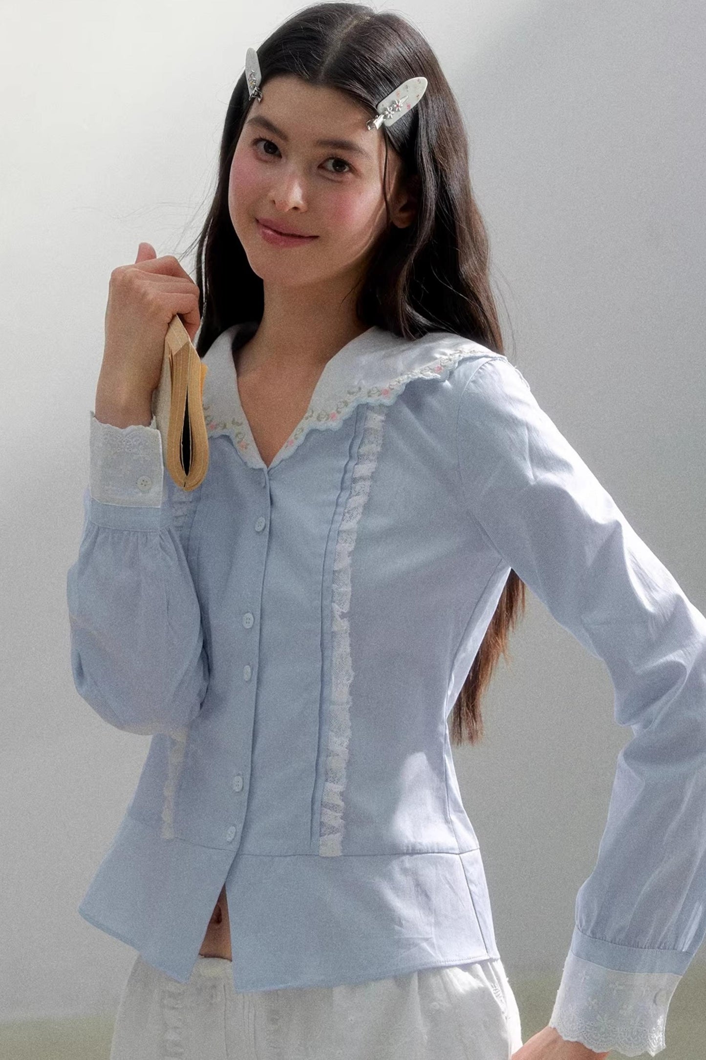 Sea of Spring Embroidered Shirt