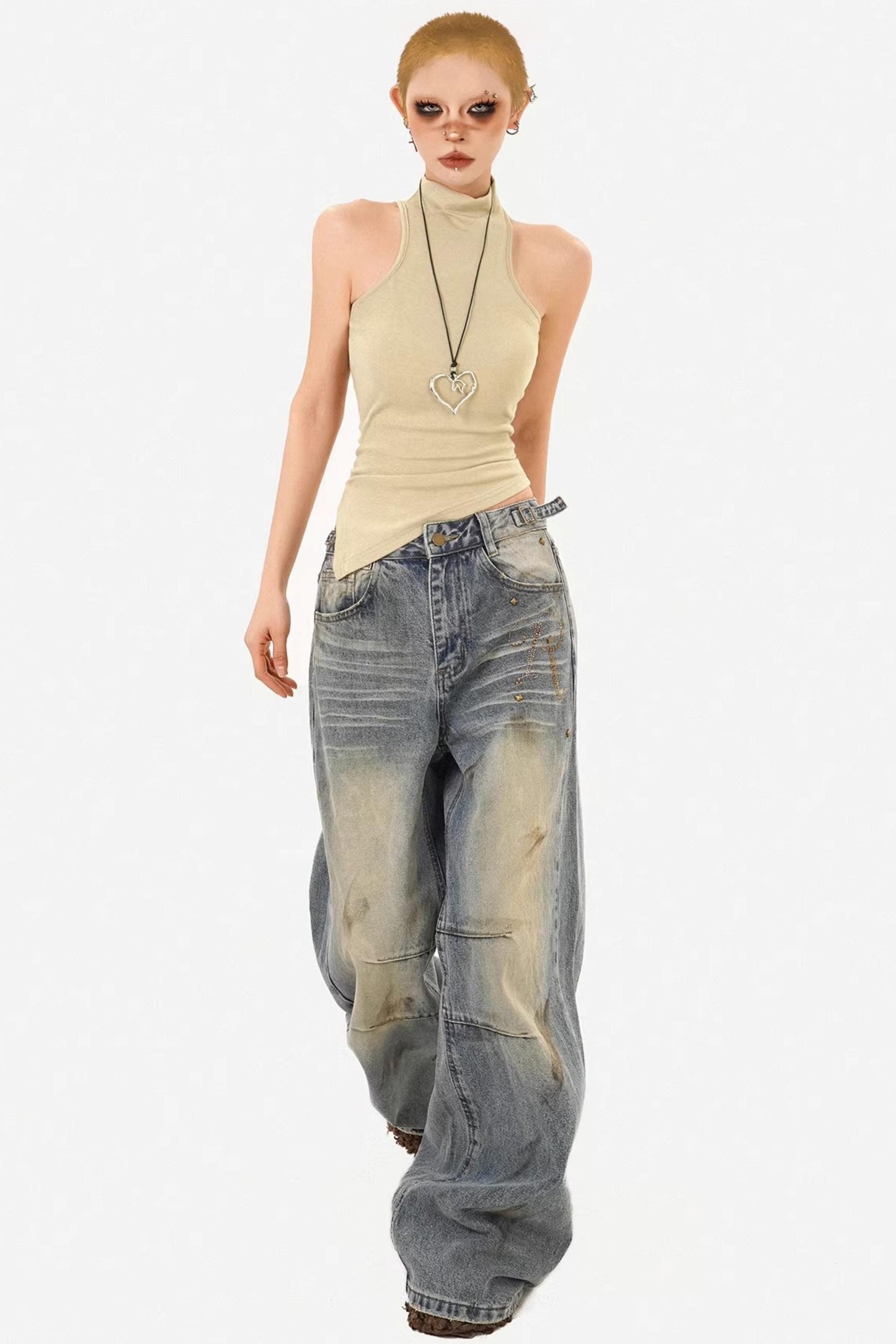 Retro Stand-Up Collar Vest