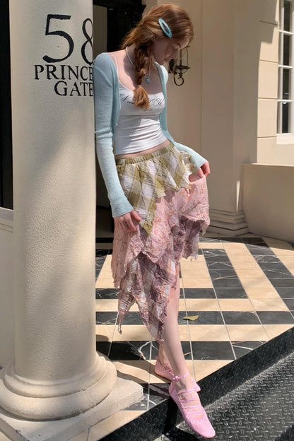 Summer Chic Checkered Skirt