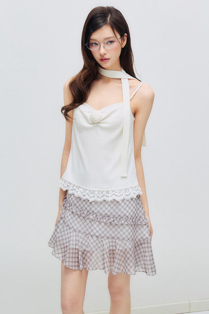 Unregelmäßiger, flauschiger Chiffon-Rüschenrock - 60% Rabatt!