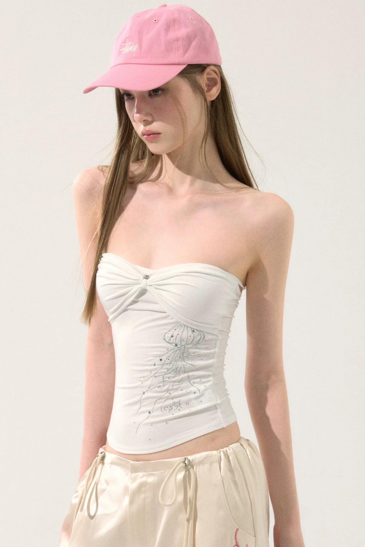 Rhinestone Twist Tube Top