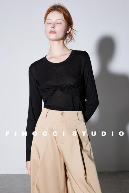 Soft Silk Knitted Mask Top