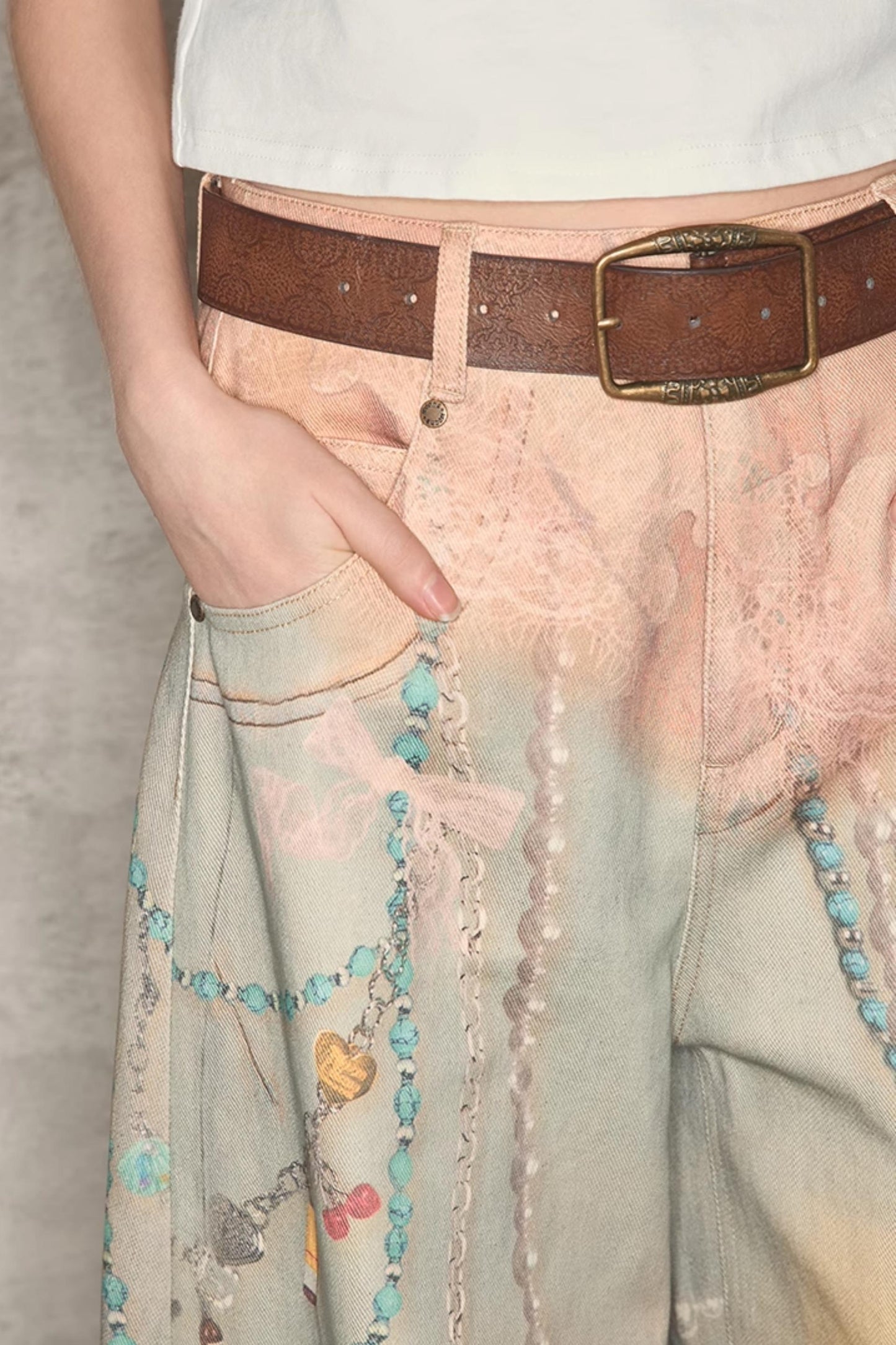 Summer Lace Denim Pants