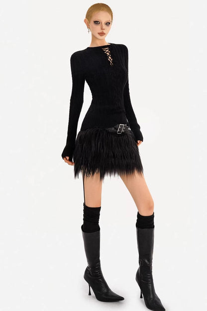 Romantic Gothic Plush Skirt
