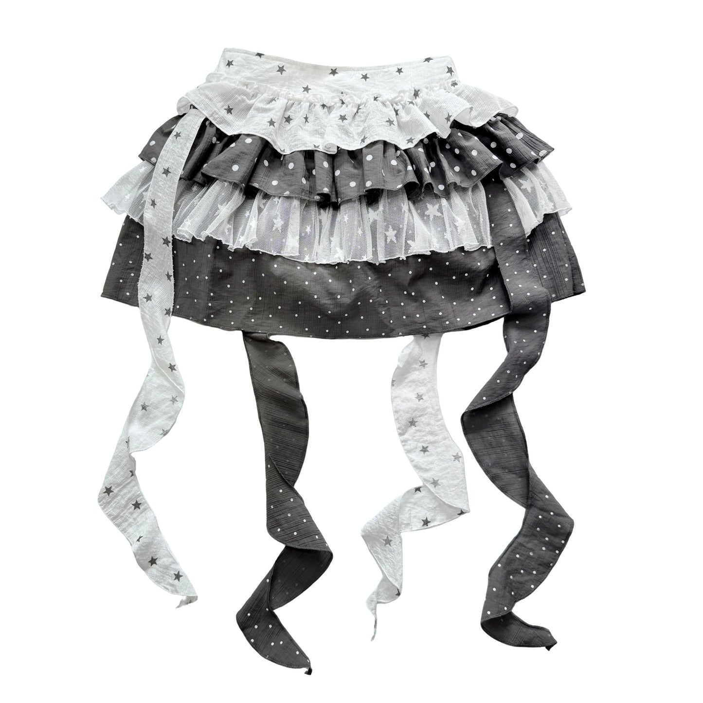 Star Polka Dot Layered Skirt