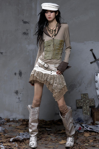 Dreamy Wanderer Leather Skirt