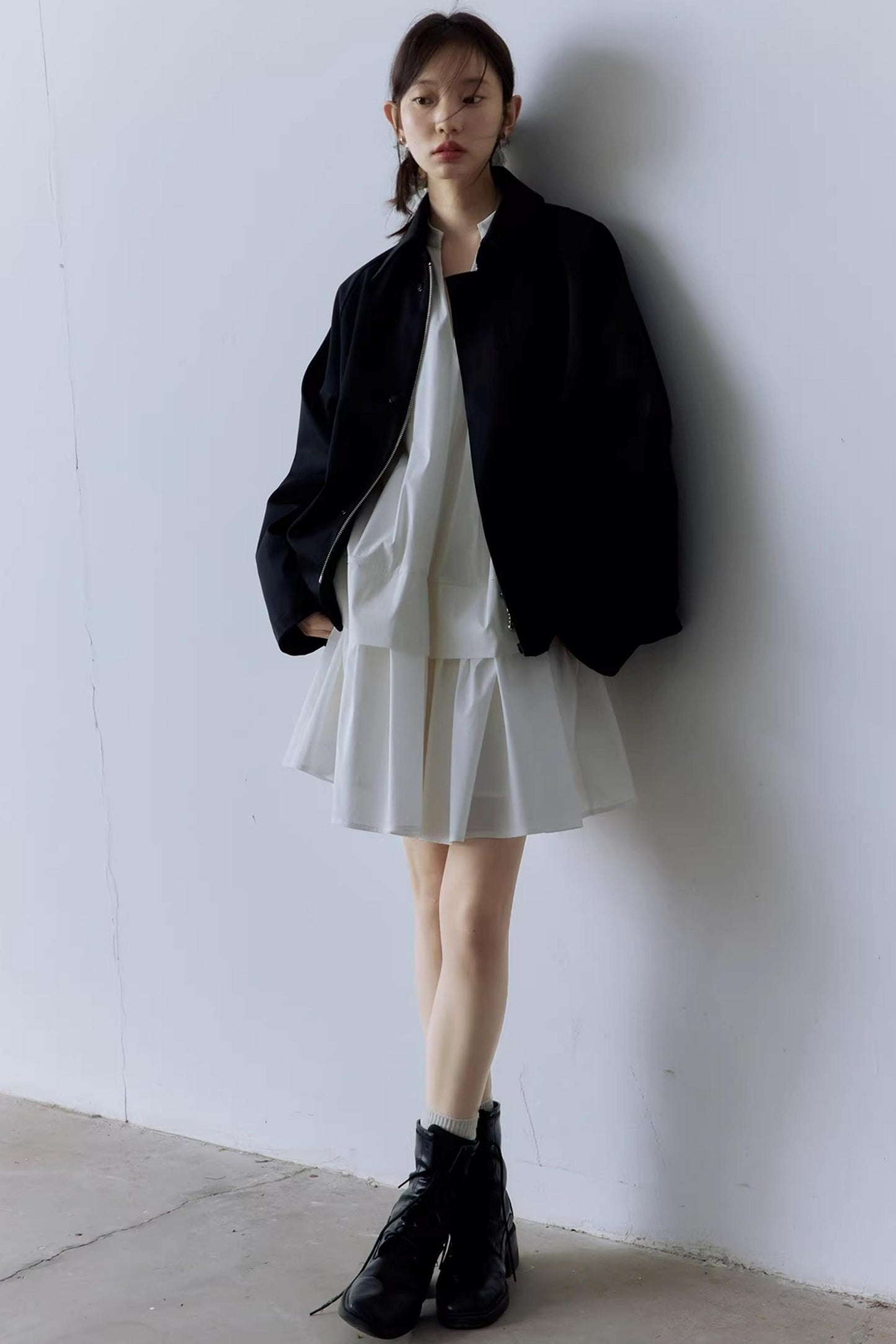 Nebelig weißes Baumwollkleid