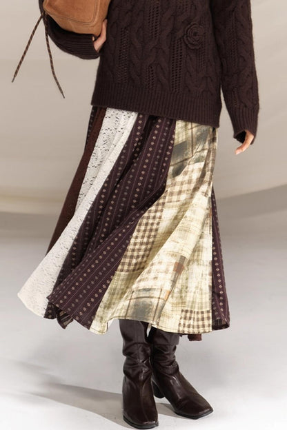 Poetry in the Mist Plaid Skirt