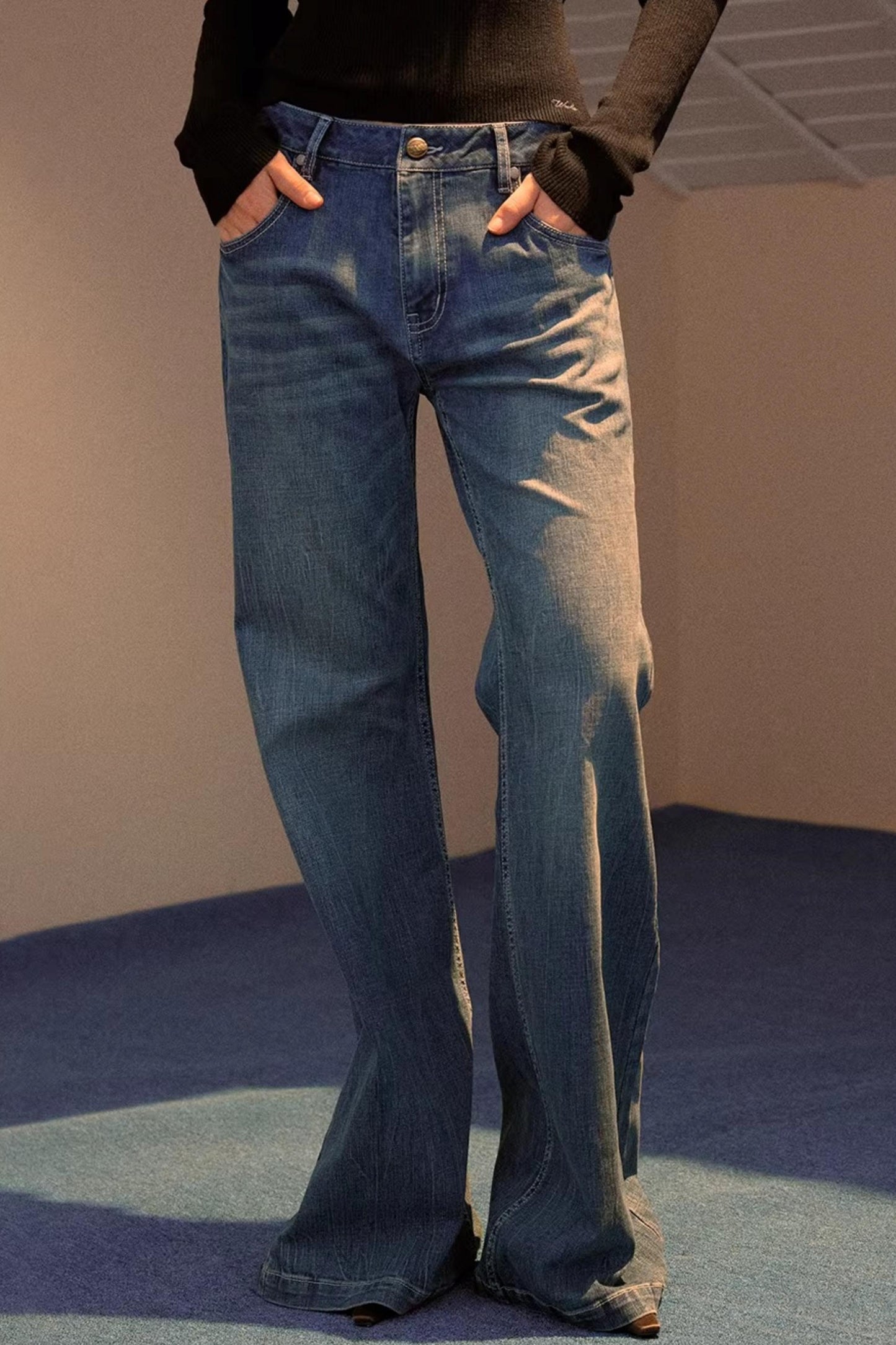 Vintage Star Patch Denim Pants