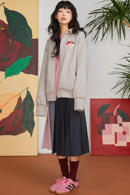 Retro Pixel Apple Hooded Top