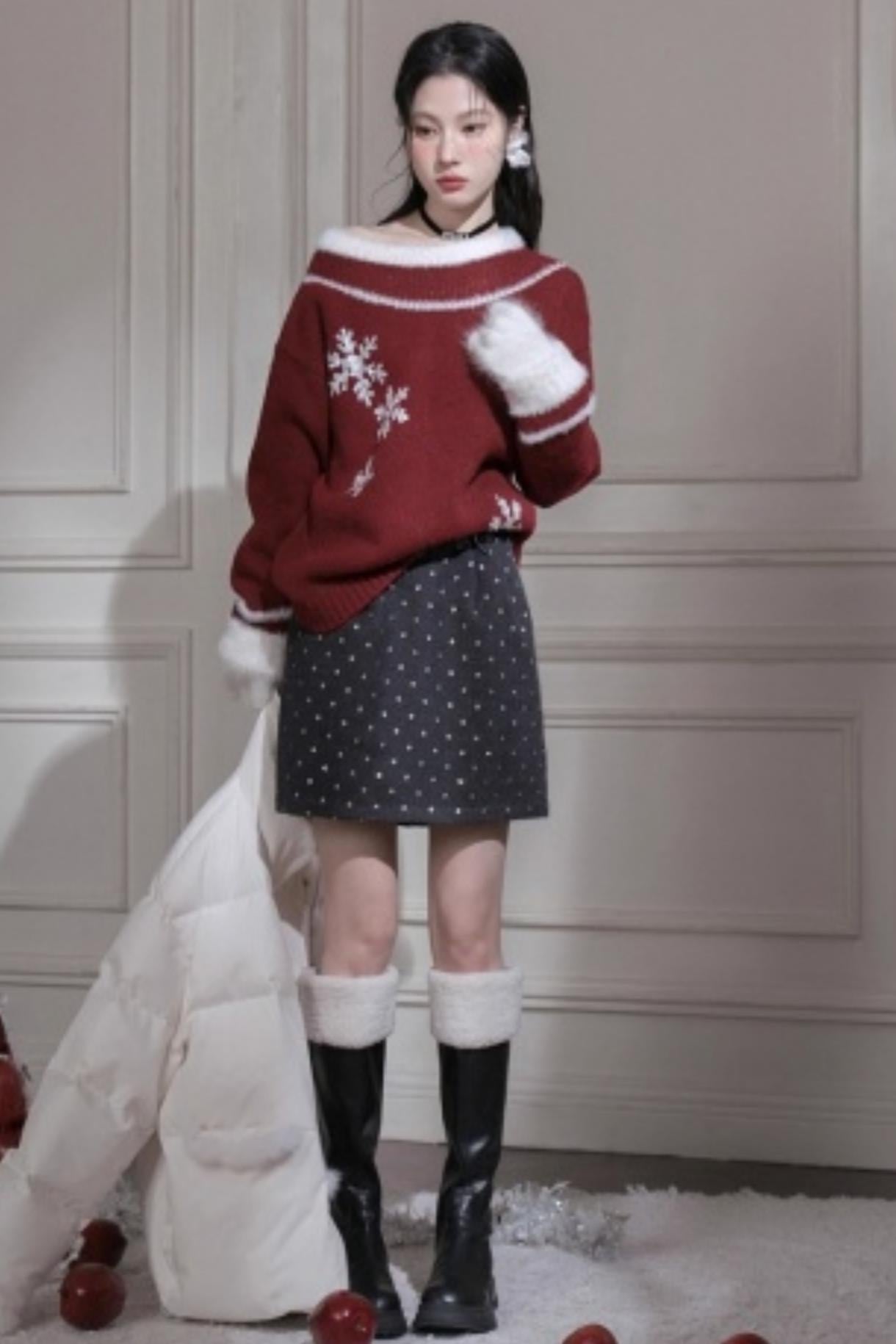 Dark Night Woolen Skirt