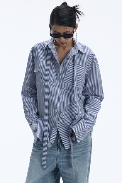 Blue And White Stripe Shirt